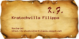 Kratochvilla Filippa névjegykártya